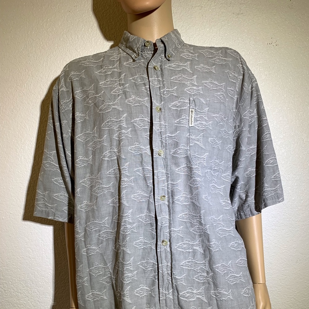 Columbia Fish Print Short Sleeve Shirt
